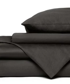 Looma Sateen Sheet Set - Charcoal