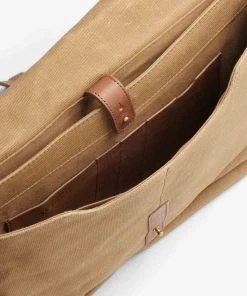 Nisolo Loreto Messenger Bag - Waxed Canvas