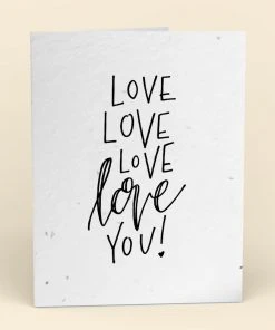 Cute Root Love Love Love Plantable Cards - 10 Pack Greeting Cards