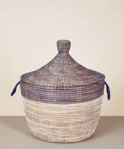 Mbare Low Two-Tone Hamper Basket