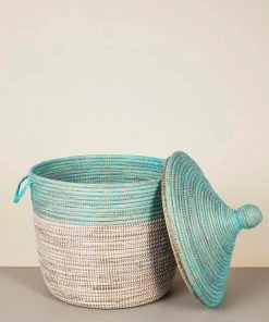 Mbare Low Two-Tone Hamper Basket