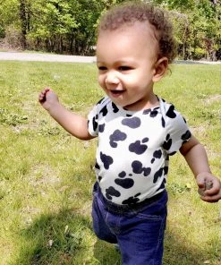 Lucky Bug Clothing Baby's Essential Bamboo Cow Onesie