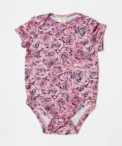 Lucky Bug Clothing Kids' + Baby Baby's Essential Bamboo Rose Onesie