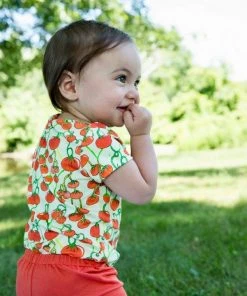 Lucky Bug Clothing Made In USA Baby's Essential Bamboo Tomato Onesie