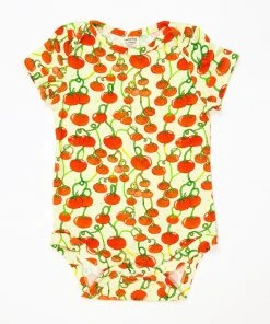Lucky Bug Clothing Made In USA Baby's Essential Bamboo Tomato Onesie