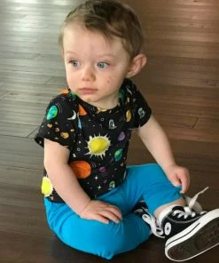 Lucky Bug Clothing Kids' Essential Bamboo Stretch Cornflower Leggings Kids' + Baby