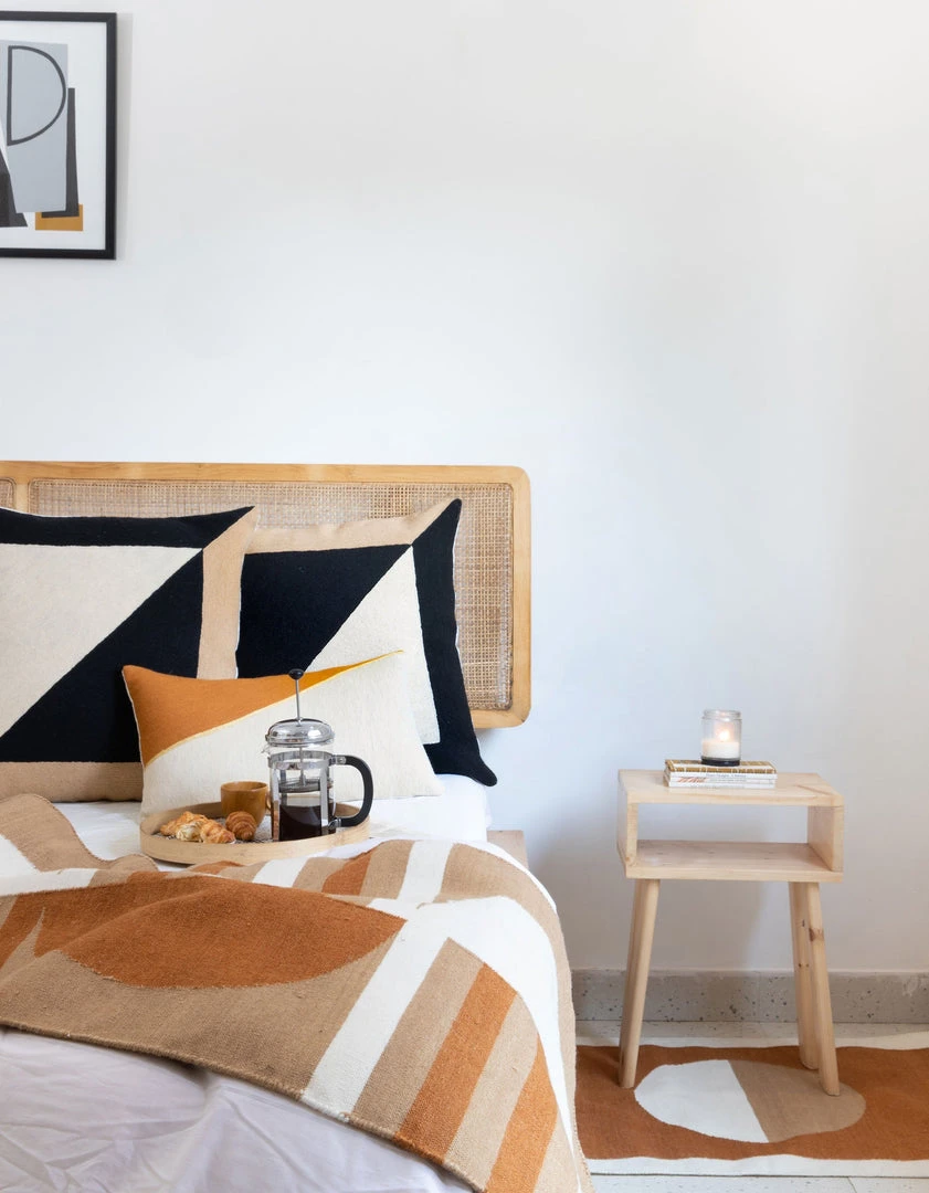 Leah Singh Luna Circle Wool Rug - Ochre Home Goods Leah Singh Luna Circle Wool Rug - Ochre Home Goods