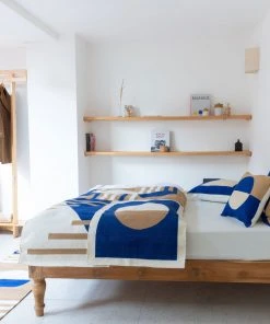 Leah Singh Luna Mod Wool Rug - Blue Home Goods