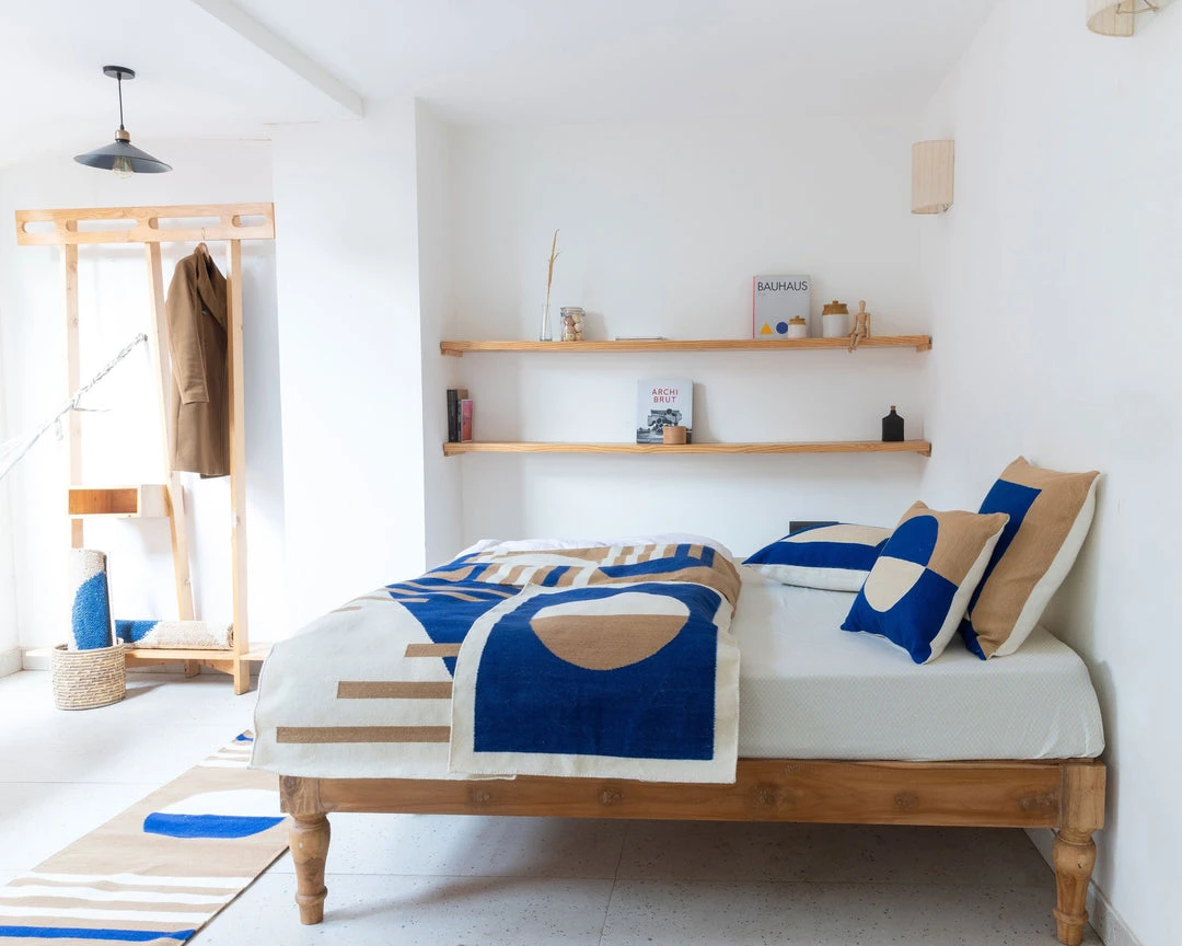 Leah Singh Home Goods Luna Stripes And Circle Wool Rug Leah Singh Home Goods Luna Stripes And Circle Wool Rug