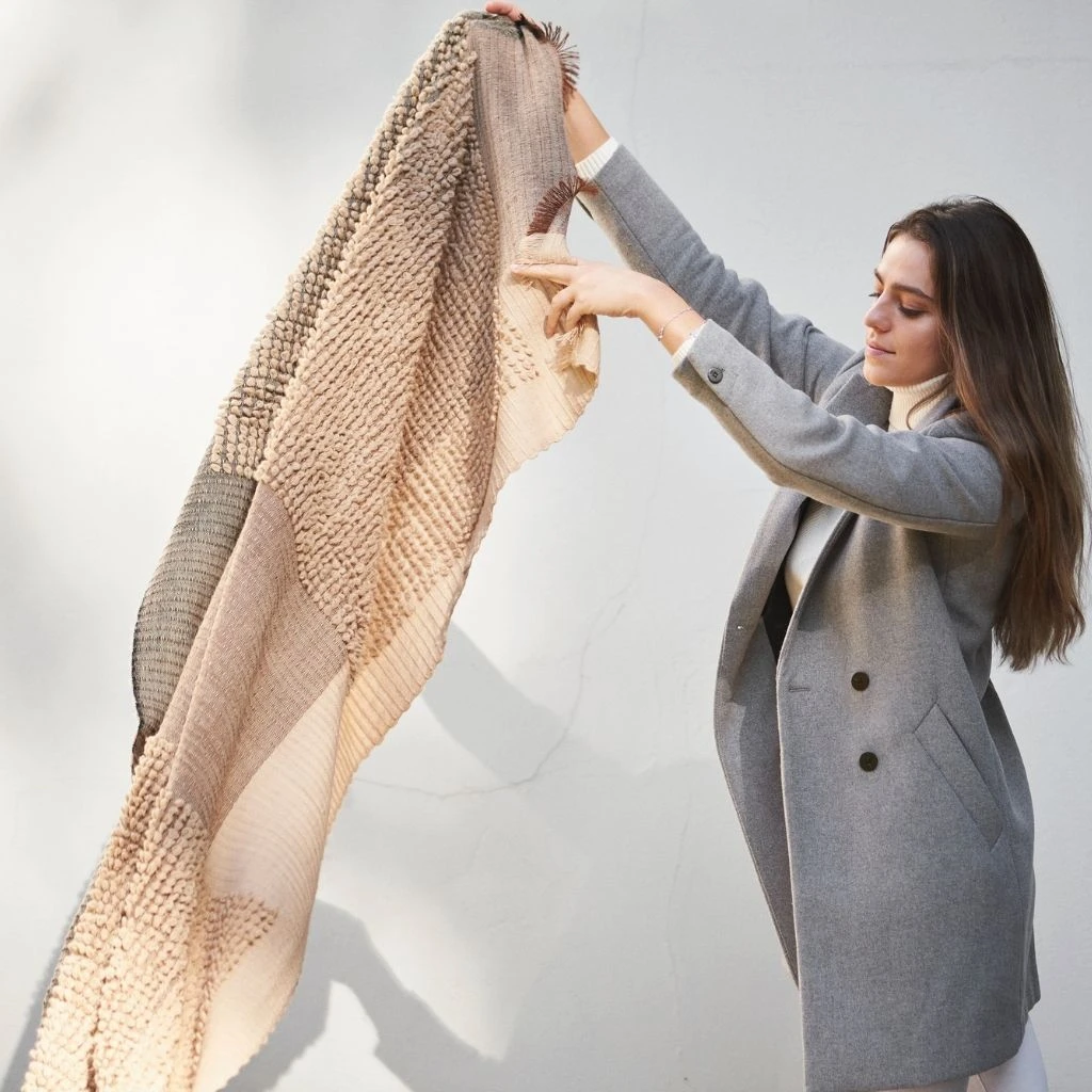 Studio Variously Home Goods Macaroon Merino Wool Throw Blanket Studio Variously Home Goods Macaroon Merino Wool Throw Blanket