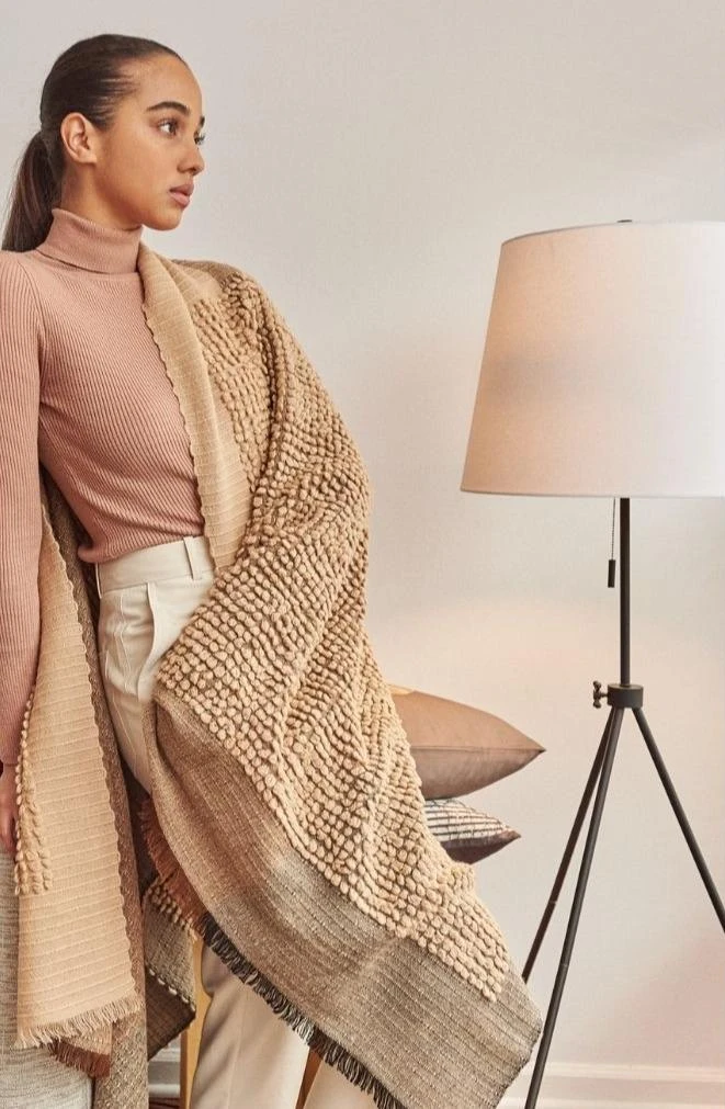 Studio Variously Home Goods Macaroon Merino Wool Throw Blanket Studio Variously Home Goods Macaroon Merino Wool Throw Blanket