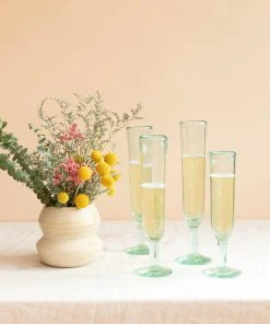 Magda Made Best Sellers Recycled Glass Champagne Flutes 3 Magda Made Best Sellers Recycled Glass Champagne Flutes
