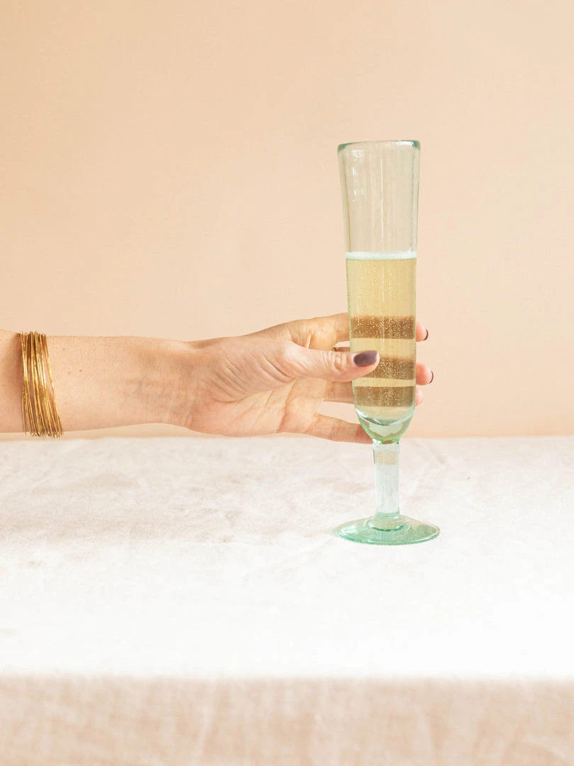 Magda Made Best Sellers Recycled Glass Champagne Flutes Magda Made Best Sellers Recycled Glass Champagne Flutes