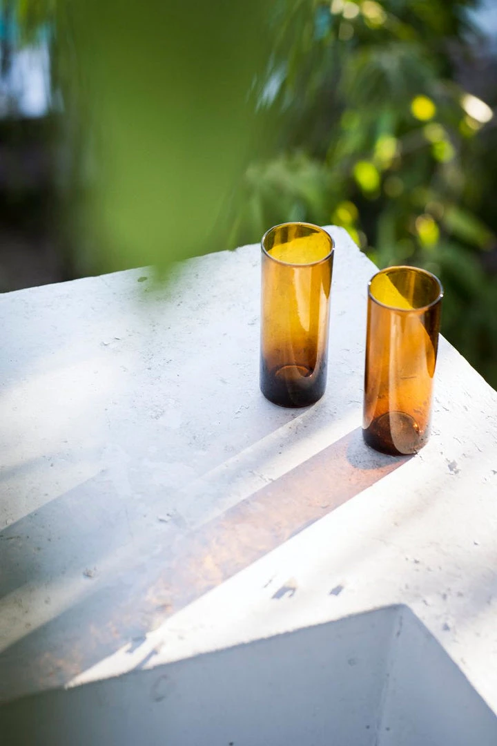 Magda Made Kitchen + Dining Tall Recycled Glass Set Magda Made Kitchen + Dining Tall Recycled Glass Set