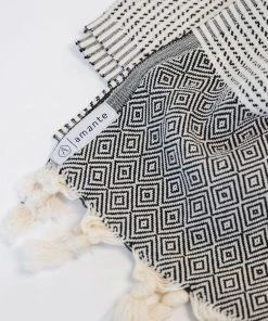 Amante Marketplace Best Sellers Magis Diamond Turkish Blanket - Black