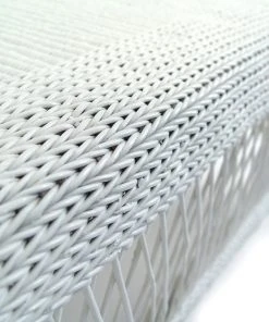 Mbare Malawi Cane Loveseat - White