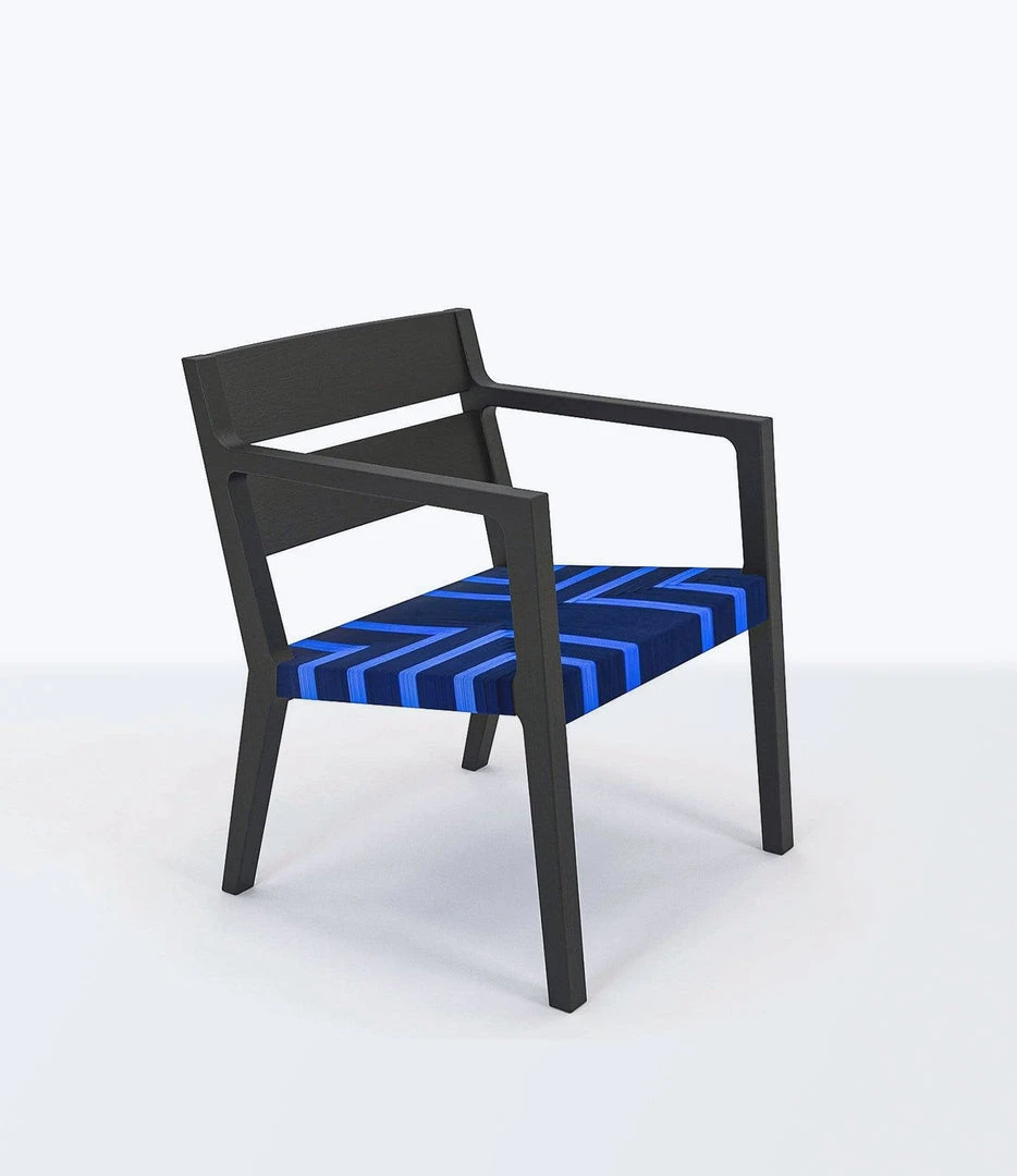 Masaya & Co. Managua Arm Chair - Midnight Blue Pattern Furniture Masaya & Co. Managua Arm Chair - Midnight Blue Pattern Furniture