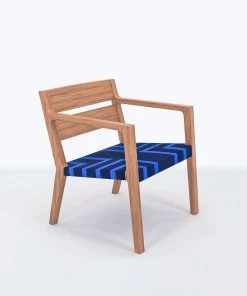 Masaya & Co. Managua Arm Chair - Midnight Blue Pattern Furniture