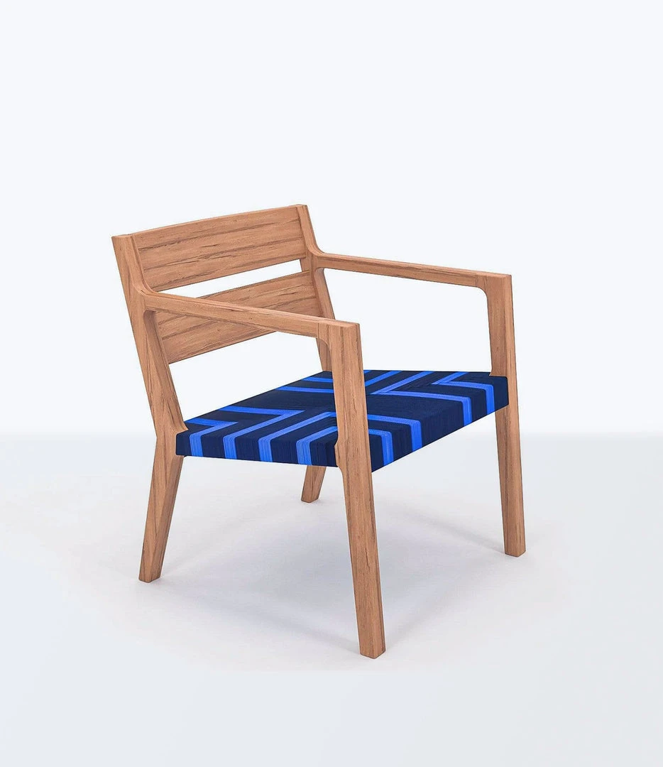 Masaya & Co. Managua Arm Chair - Midnight Blue Pattern Furniture Masaya & Co. Managua Arm Chair - Midnight Blue Pattern Furniture