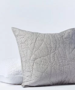 Coyuchi Manzanita Euro Sham - Pewter Home Goods