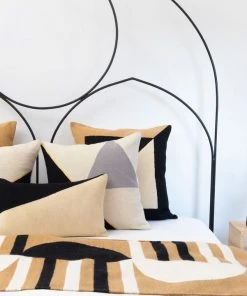 Made Trade Home Goods Marianne Square Wool Throw Black Pillow Cover - SAMPLE SALE