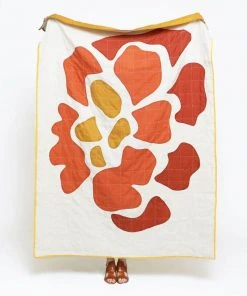 Anchal Marigold Bloom Throw Quilt
