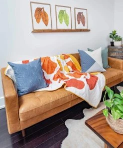 Anchal Marigold Bloom Throw Quilt