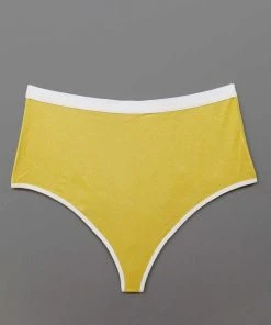 Mary Young High Waist Bamboo Thong - Citrine Sustainable Materials