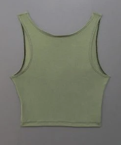 Mary Young Wallace Bamboo Crop Top - Sage Sustainable Materials