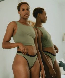 Mary Young Wallace Bamboo Crop Top - Sage Sustainable Materials