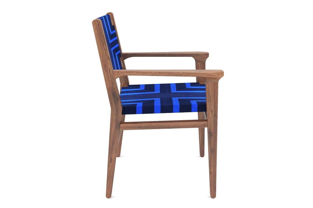 Masaya & Co. Chontales Arm Chair - Midnight Blue Pattern Masaya & Co. Chontales Arm Chair - Midnight Blue Pattern