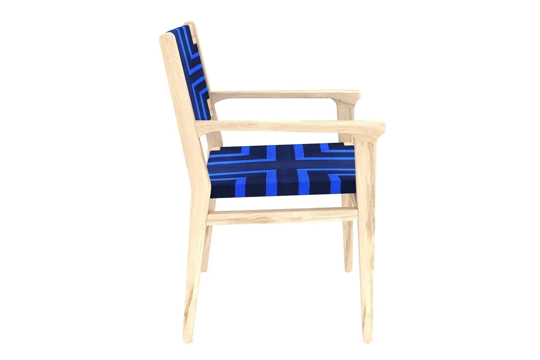 Masaya & Co. Chontales Arm Chair - Midnight Blue Pattern Masaya & Co. Chontales Arm Chair - Midnight Blue Pattern
