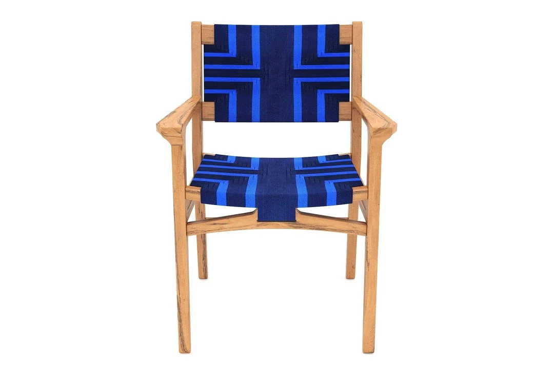 Masaya & Co. Chontales Arm Chair - Midnight Blue Pattern Masaya & Co. Chontales Arm Chair - Midnight Blue Pattern