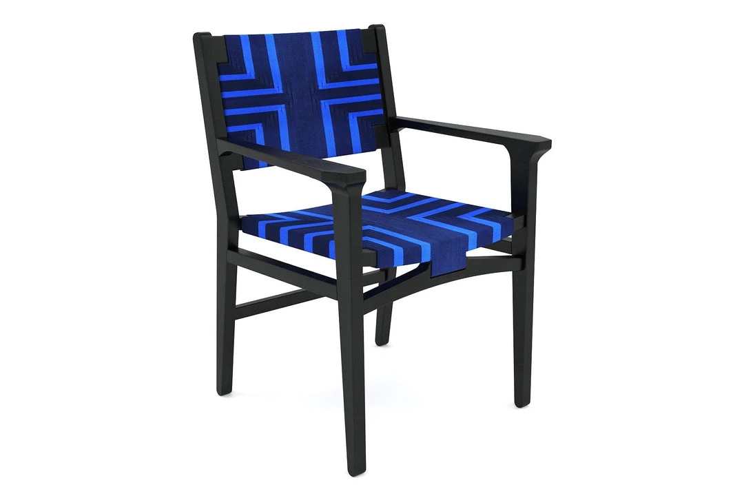 Masaya & Co. Chontales Arm Chair - Midnight Blue Pattern Masaya & Co. Chontales Arm Chair - Midnight Blue Pattern