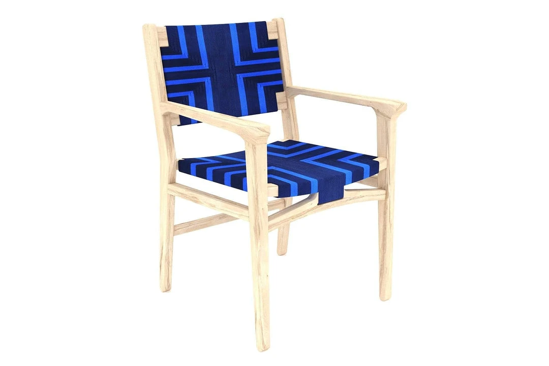 Masaya & Co. Chontales Arm Chair - Midnight Blue Pattern Masaya & Co. Chontales Arm Chair - Midnight Blue Pattern