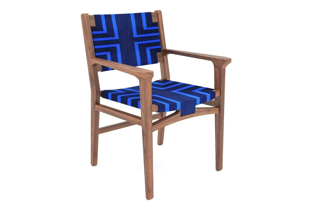 Masaya & Co. Chontales Arm Chair - Midnight Blue Pattern Masaya & Co. Chontales Arm Chair - Midnight Blue Pattern