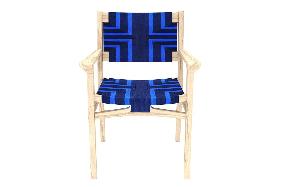 Masaya & Co. Chontales Arm Chair - Midnight Blue Pattern Masaya & Co. Chontales Arm Chair - Midnight Blue Pattern