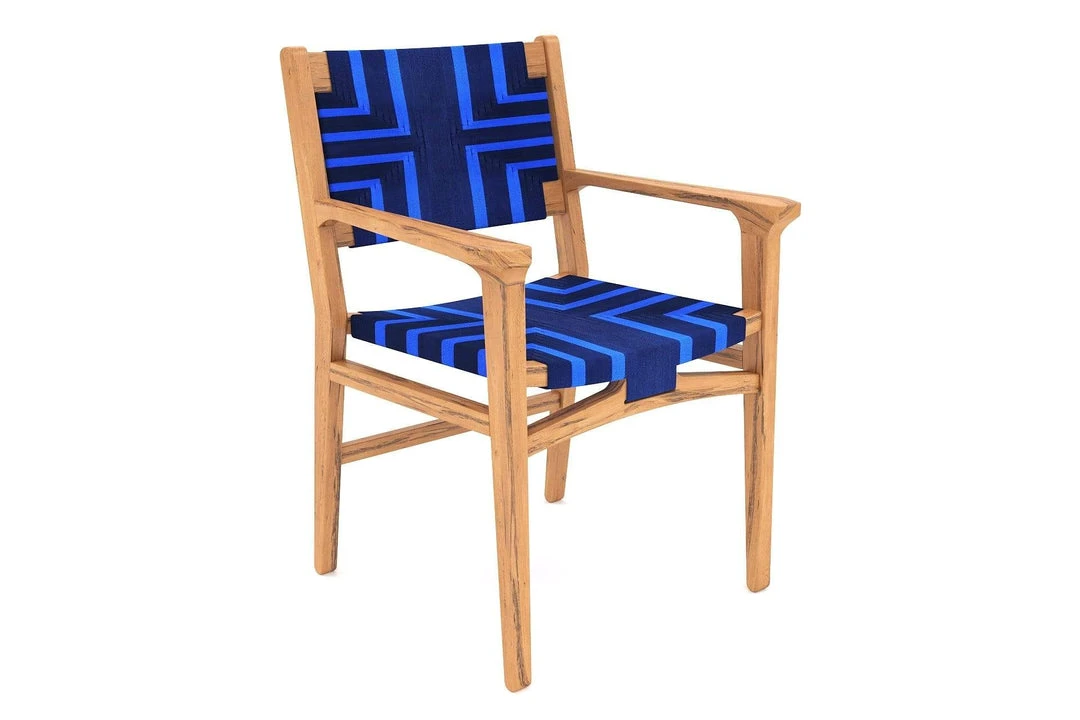Masaya & Co. Chontales Arm Chair - Midnight Blue Pattern Masaya & Co. Chontales Arm Chair - Midnight Blue Pattern