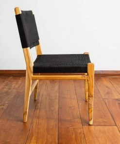 Masaya & Co. Handcrafted Chontales Dining / Desk Chair - Solid Black Manila