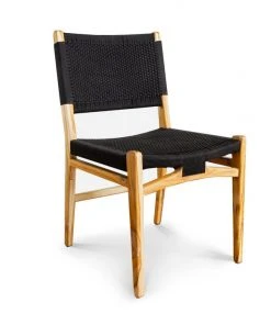 Masaya & Co. Handcrafted Chontales Dining / Desk Chair - Solid Black Manila