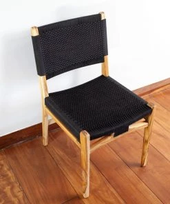 Masaya & Co. Handcrafted Chontales Dining / Desk Chair - Solid Black Manila