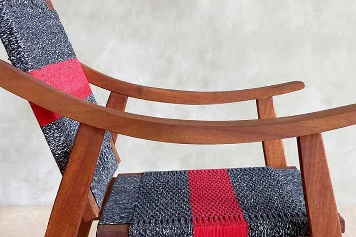Masaya & Co. Izapa Arm Chair - Granito Red Stripe Manila Masaya & Co. Izapa Arm Chair - Granito Red Stripe Manila
