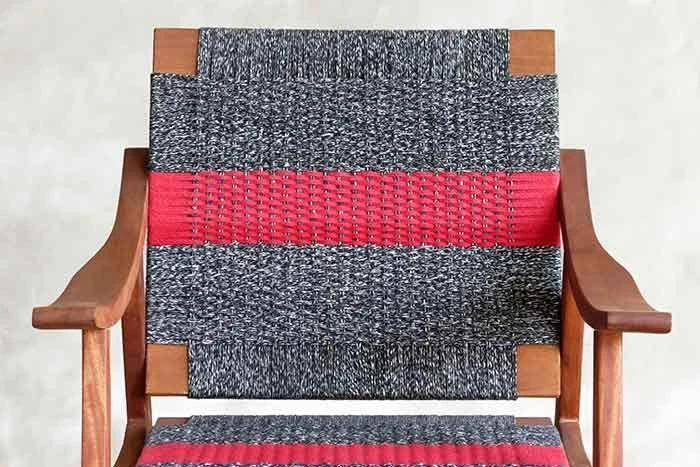 Masaya & Co. Izapa Arm Chair - Granito Red Stripe Manila Masaya & Co. Izapa Arm Chair - Granito Red Stripe Manila