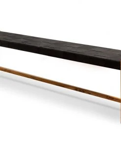 Masaya & Co. Furniture Masaya Leather Bench - Black