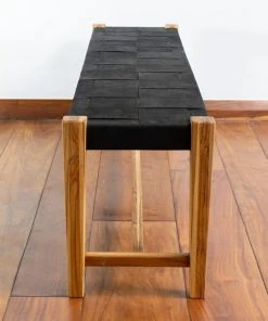 Masaya & Co. Furniture Masaya Leather Bench - Black