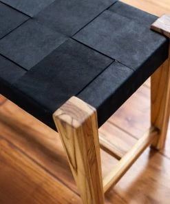 Masaya & Co. Furniture Masaya Leather Bench - Black