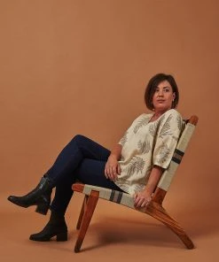 Masaya & Co. Furniture Masaya Manila Lounge Chair - Midnight Blue