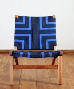 Masaya & Co. Furniture Masaya Manila Lounge Chair - Midnight Blue