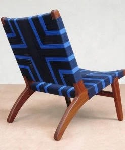 Masaya & Co. Furniture Masaya Manila Lounge Chair - Midnight Blue