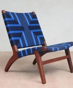 Masaya & Co. Furniture Masaya Manila Lounge Chair - Midnight Blue